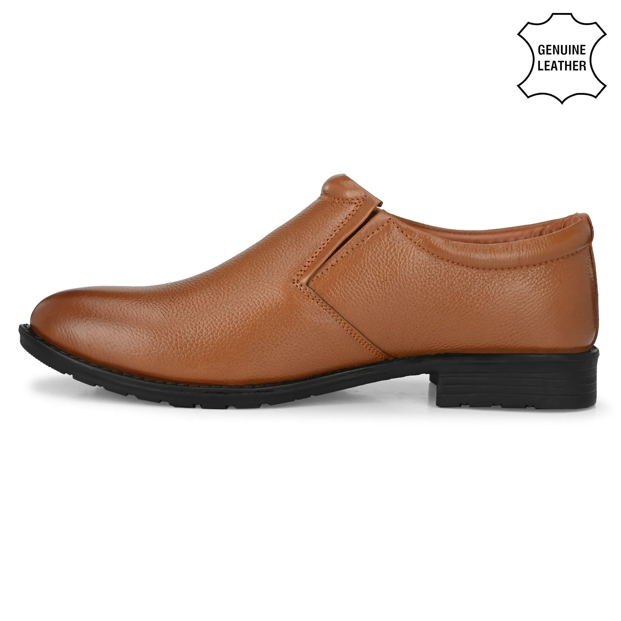 Solid Full Grain Leather Slip Ons