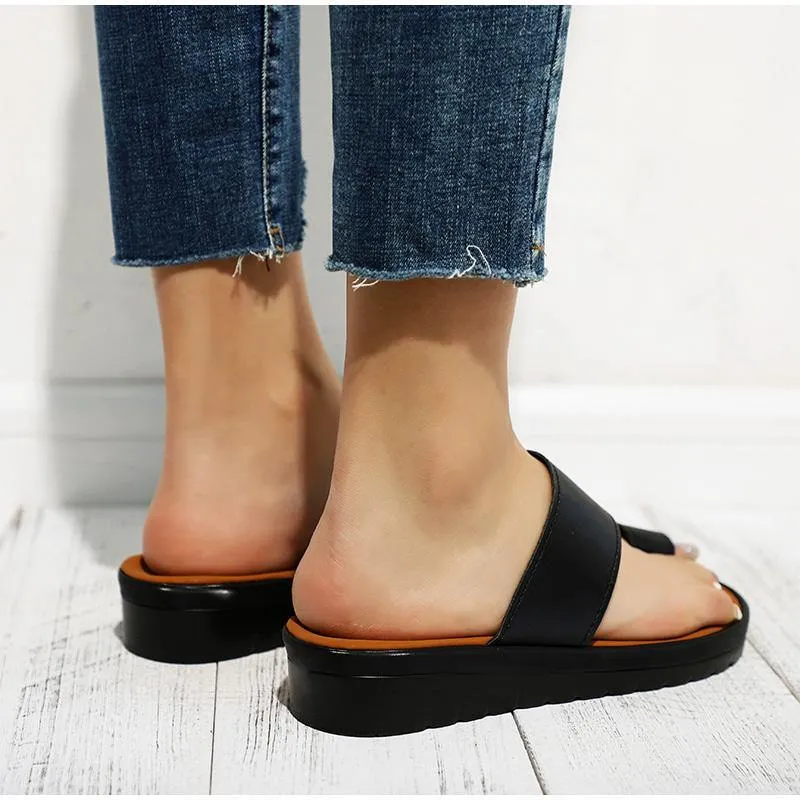 Women's Comfy Flat Platform Sandals